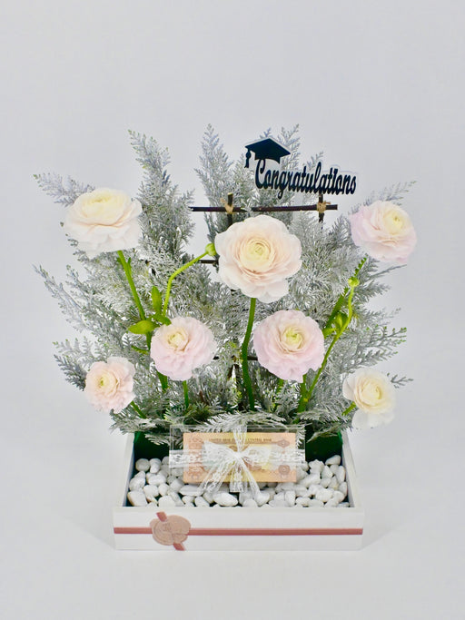 Ranunculus Graduation Money Arrangement