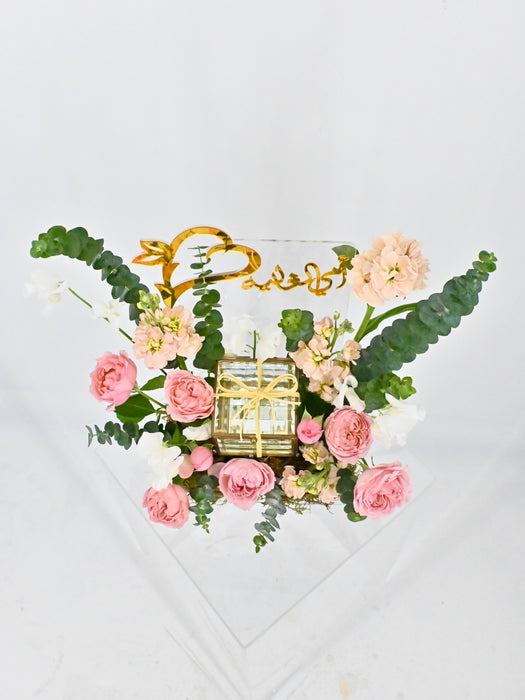 Peachy Garden with Small box od Patchi Chocolates