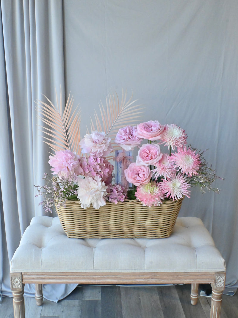 Blush Bloom Luxury Money Basket