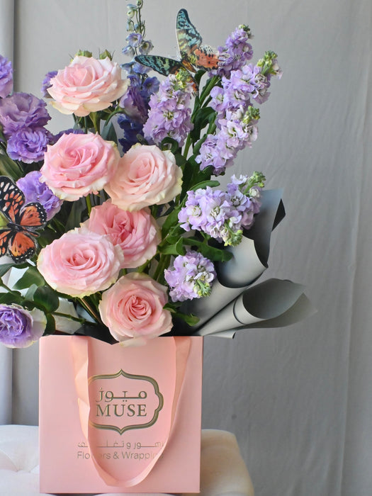 Enchanted Butterfly Pastel Floral Gift
