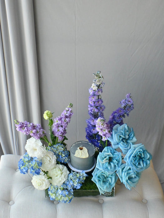 Dad's Celebration Cake with Flowers