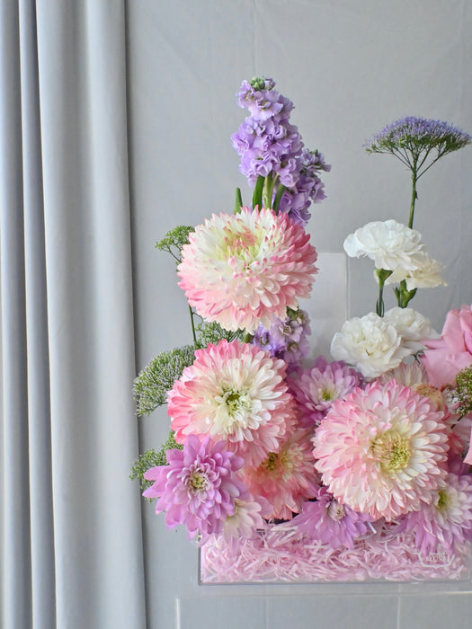 Blushing Pastel Acrylic Money Arrangement