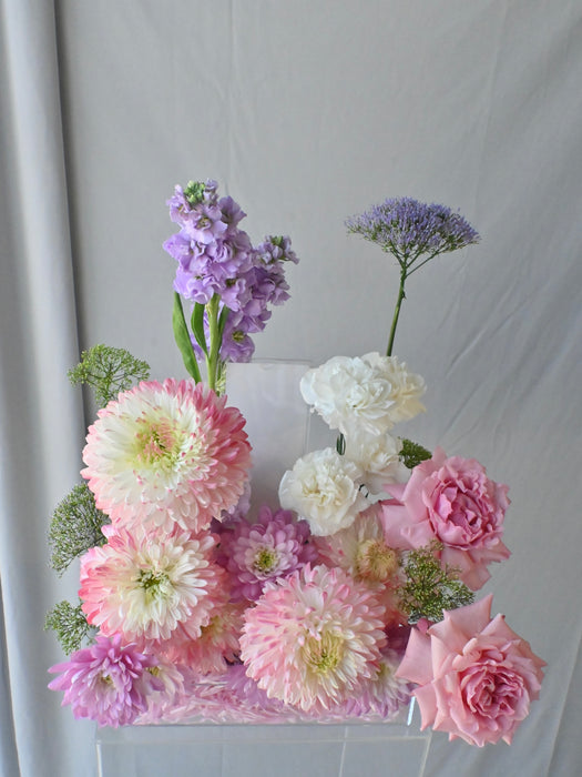 Blushing Pastel Acrylic Money Arrangement