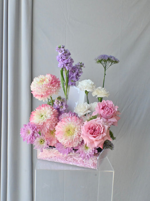 Blushing Pastel Acrylic Money Arrangement