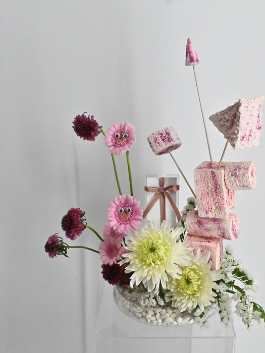 Pink Playfull Art Deco Floral Arrangement