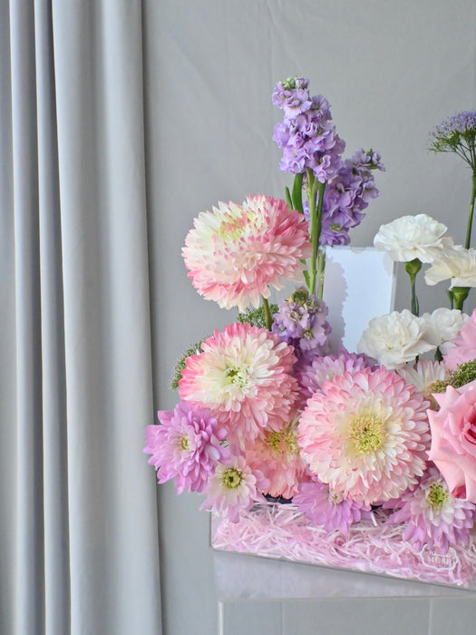 Blushing Pastel Acrylic Money Arrangement