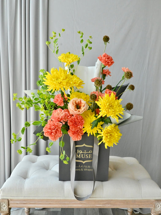 Golden Sunset Blooms