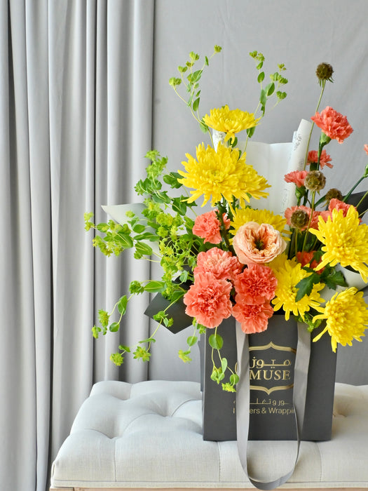 Golden Sunset Blooms