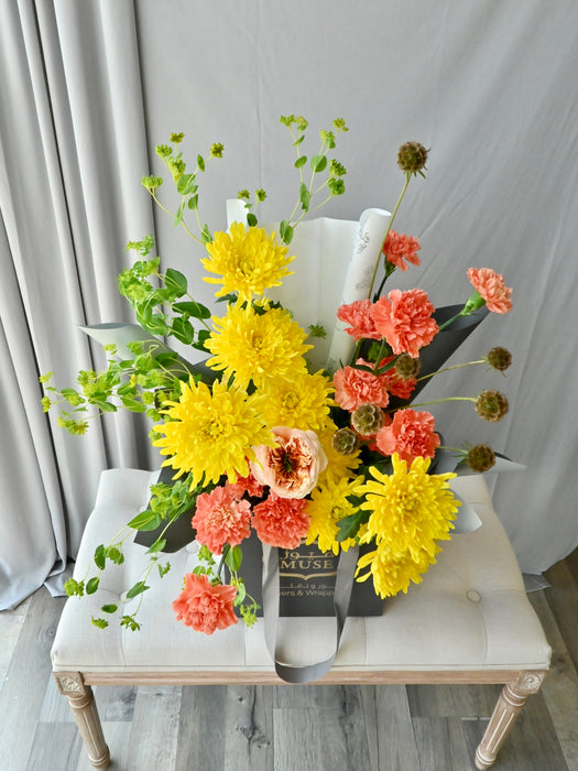 Golden Sunset Blooms