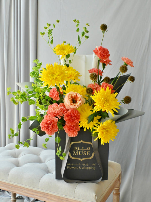 Golden Sunset Blooms