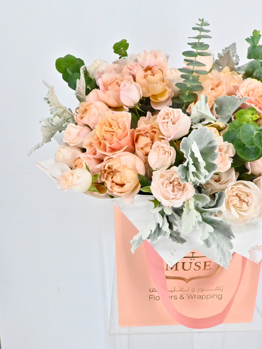Peach and Blush Garden Bloom