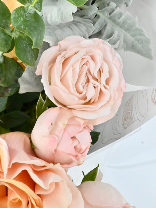 Peach and Blush Garden Bloom