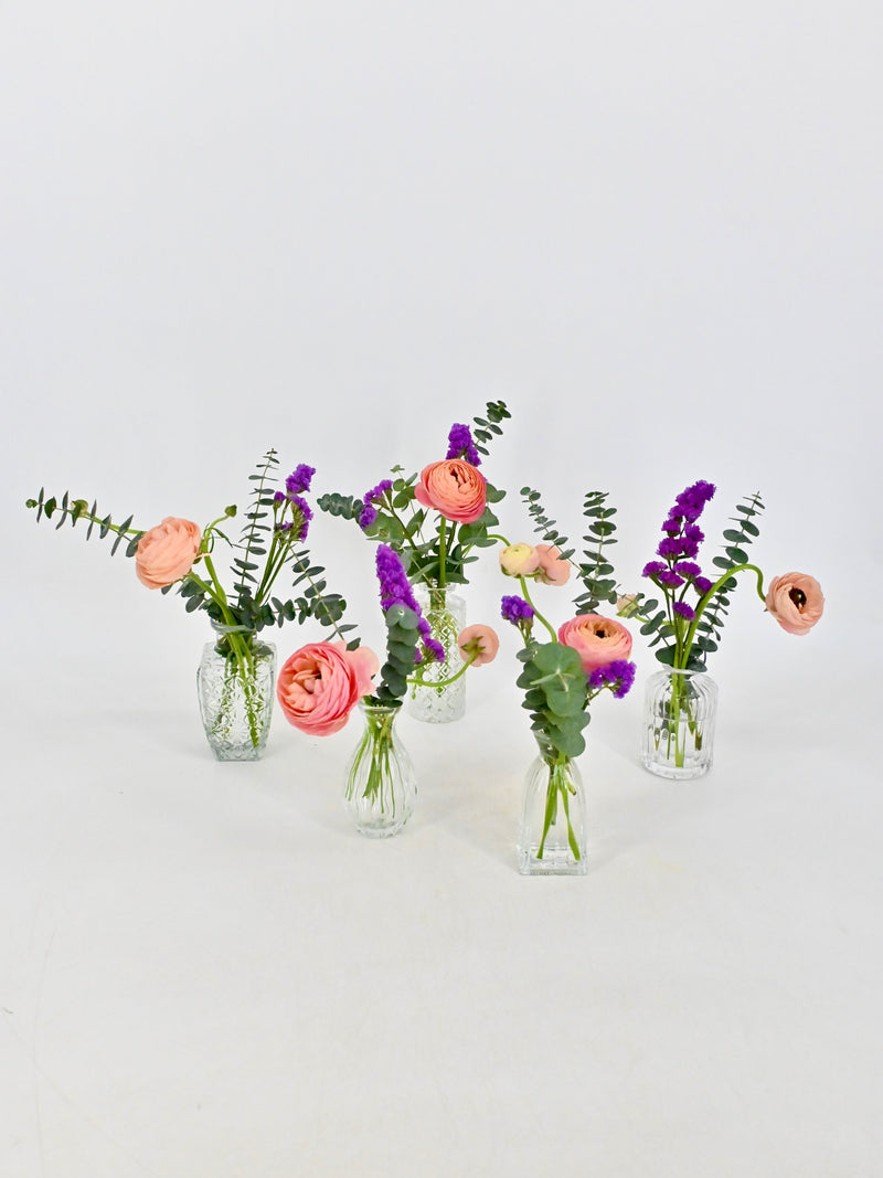 5 Set mini vase with flowers