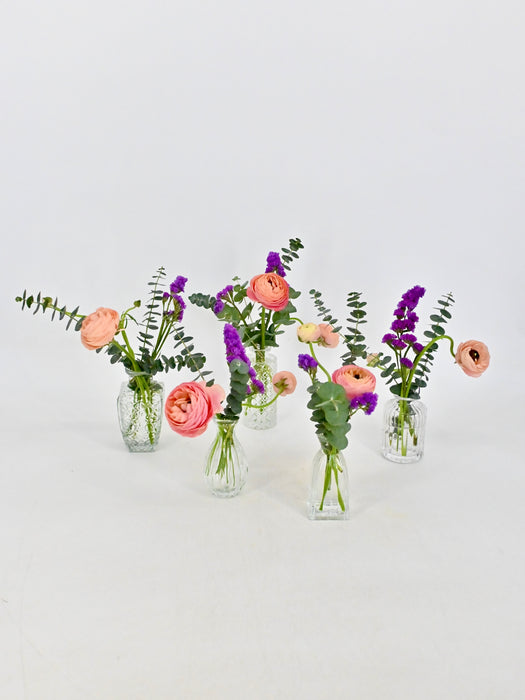 5 Set mini vase with flowers