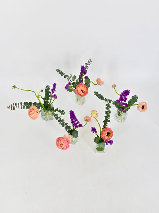 5 Set mini vase with flowers