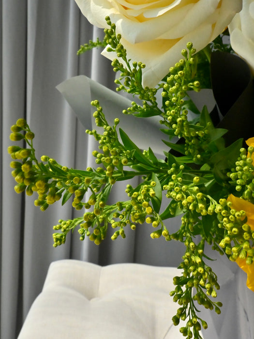 Golden Sunflower & Blush Garden Bouquet