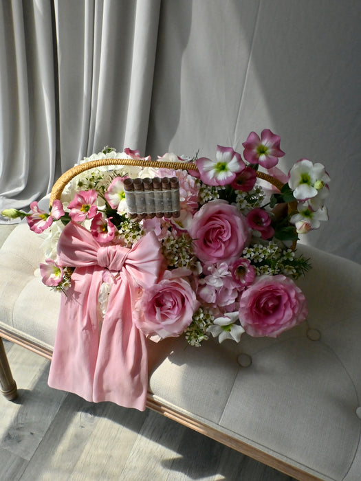 Pink Blossom Money Gift Basket