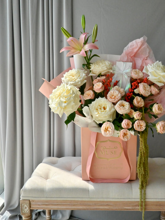 Blush and Bloom Money Gift Bouquet