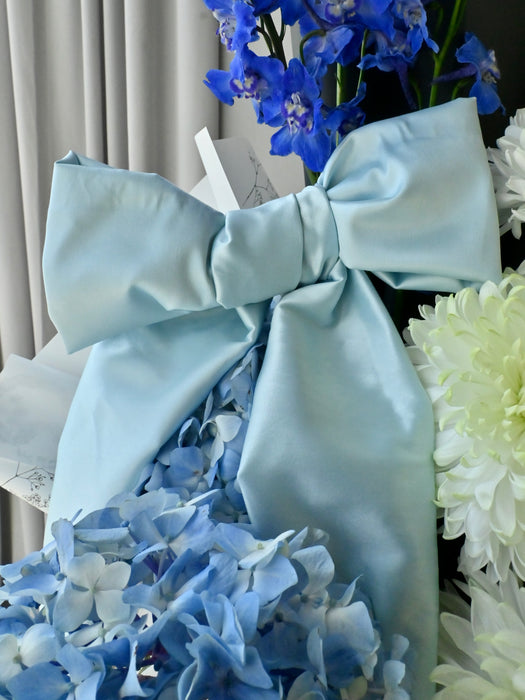 Azure Elegance Floral Bag