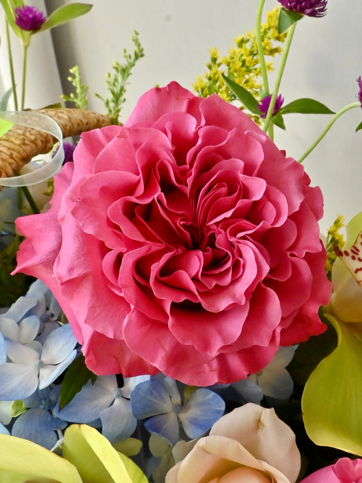 Vibrant Bloom Flower Basket