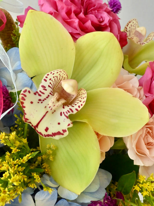 Vibrant Bloom Flower Basket