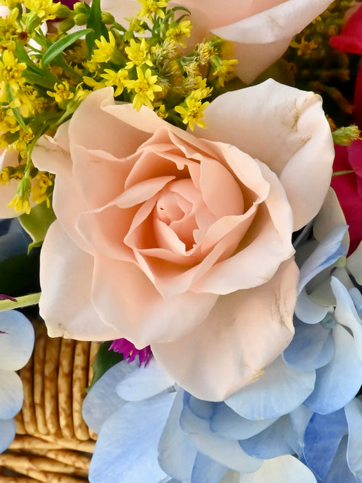 Vibrant Bloom Flower Basket