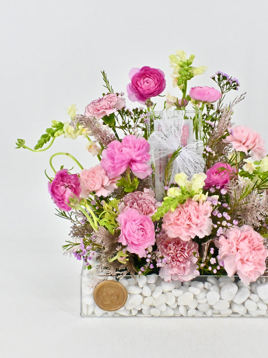 Pinkish Money Arrangement