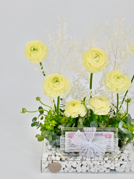 Ranunculus Money Arrangement