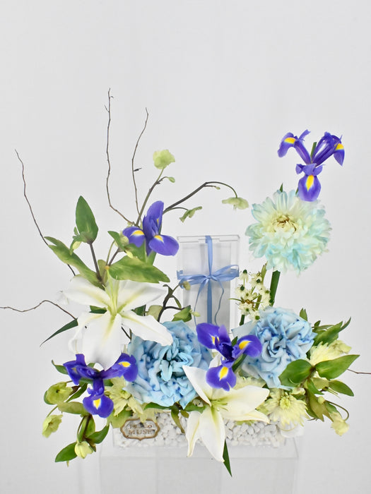 Elegant Blue & White Floral Money Gift