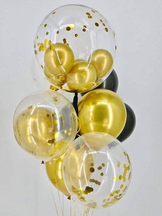 Gold & Black Balloon Set