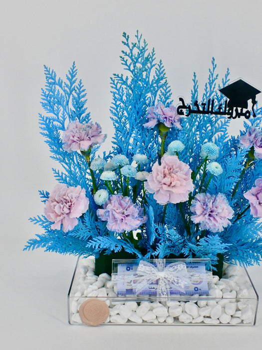Baby Blue Money Arrangement