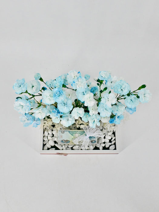 Dusty Blue Money Arrangement