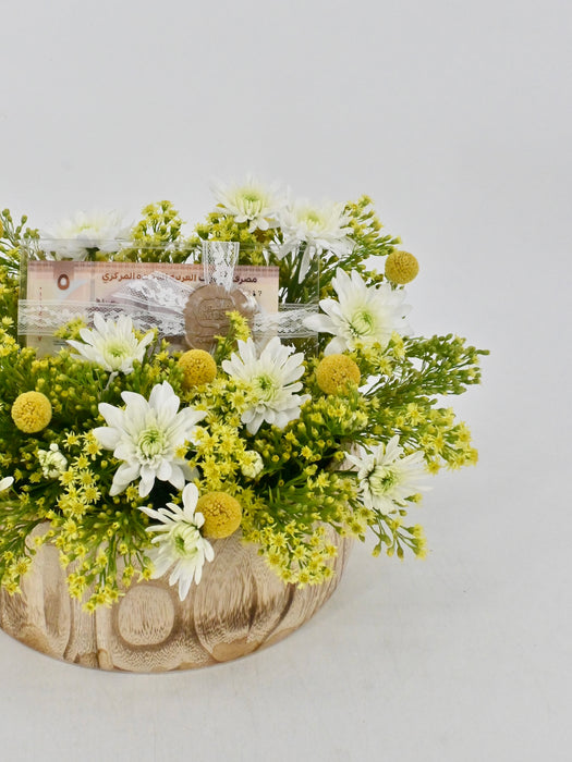 Craspedia Money Arrangement
