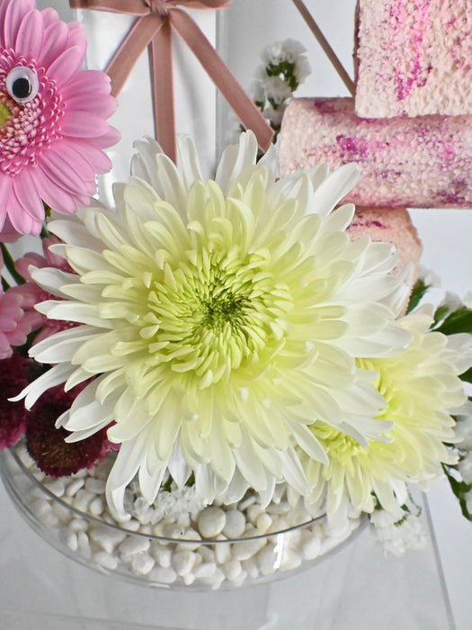 Pink Playfull Art Deco Floral Arrangement