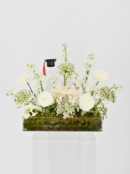White Graduation Money Garden