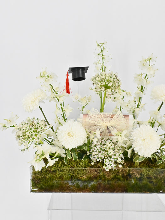 White Graduation Money Garden