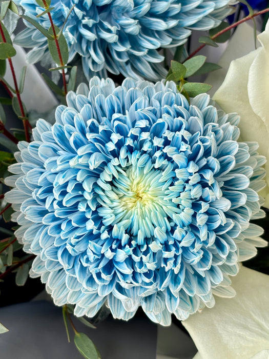 Royal Blue and Ivory Elegance Bouquet