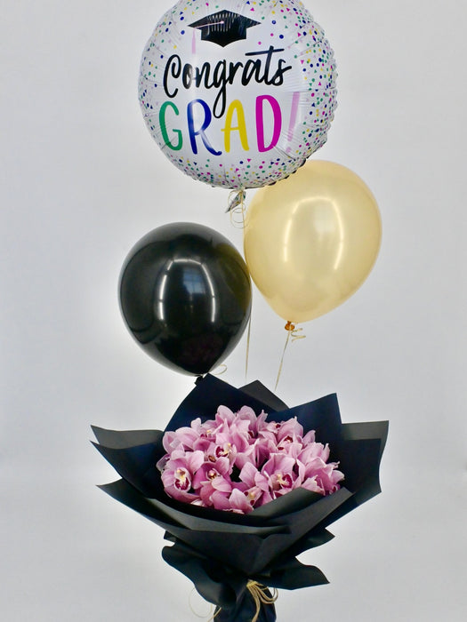 Pops Pink Bouquet with Balloons