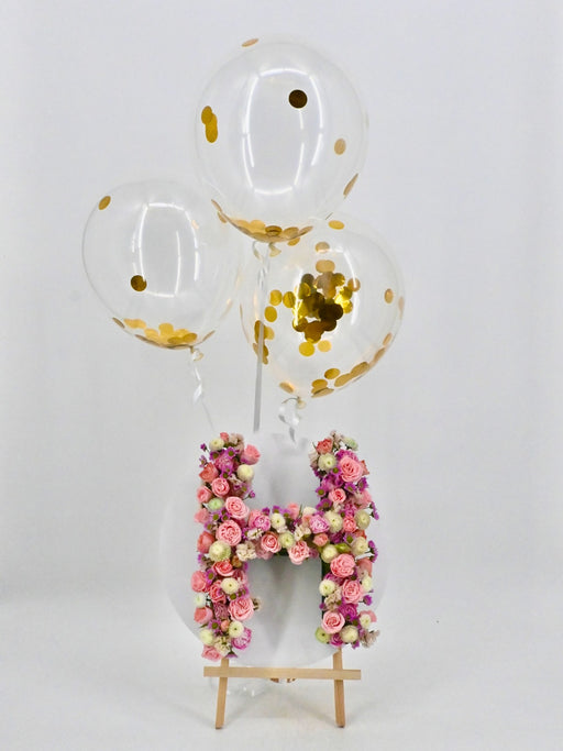 H Initial Flower with stand