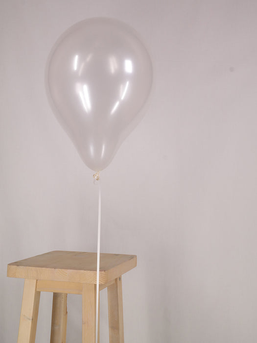Standard 12 inch Metallic White Balloon