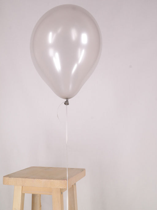 Standard 12 inch Metallic Silver Balloon