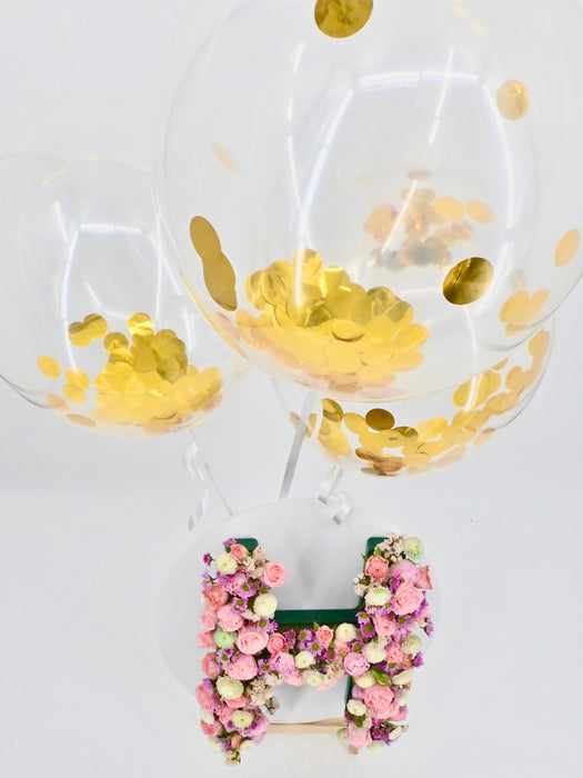 H Initial Flower with stand