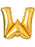 Letter W foil balloon / 18 inch