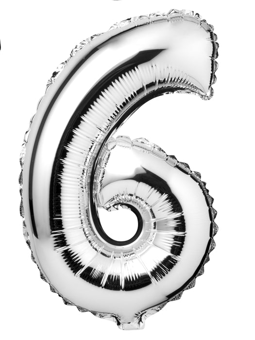 Number 6 foil balloon / 18 inch