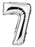 Number 7 foil balloon / 18 inch