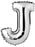 Letter J  foil balloon / 18 inch
