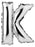 Letter K  foil balloon / 18 inch