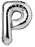 Letter P foil balloon / 18 inch