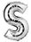 Letter S foil balloon / 18 inch