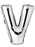 Letter V foil balloon / 18 inch